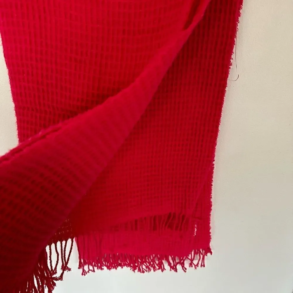 Nido Notte hot pink waffle knit oversized throw blanket